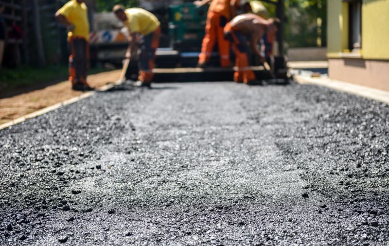 Professional Asphalt Paving Crew