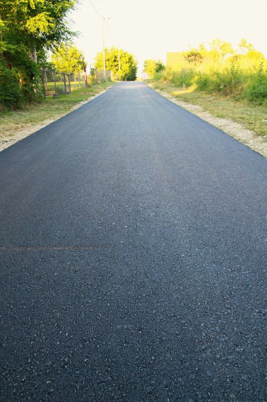 Blacktop Driveway with Edging